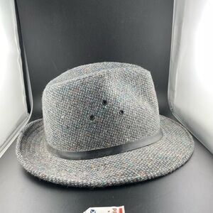 Vintage Pendleton Gentleman's Houndstooth Wool Fedora 7 3/8 XL